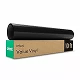 Cricut Selbstklebendes Vinylfolie Plotter - Plotterfolie Vinyl Permanent Rolle, Selbstklebende Folie (30.5x3m cm, Schwarz)