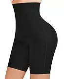 YARRCO Bauchweg Unterhose Damen Shapewear Miederhose Hohe Taille Figurformende Unterwäsche Leggings Body Shaper Miederpants (Schwarz, L)