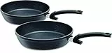 Fissler Vorteils-Set Adamant Comfort / 2 Stk. (24 cm + 28 cm) beschichtete Aluminiumpfannen Antihaft-Pfanne,kratzfest Induktionsgeeignet