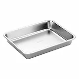 SANTOS Edelstahl Grillschale - Auffangschale 26,9x20,9x4cm - Robuste Grillpfanne - Perfekt für Gemüse, Fisch & mehr - Leicht zu reinigen - BBQ Zubehör