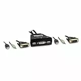 Inter-Tech KVM-LS-21DA DVI 2-Port KVM-Switch mit automatischem Audioumschalter für den Desktopbereich Kabel-Switch