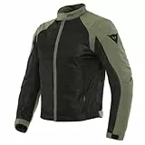 Dainese Herren Sevilla Air Tex Jacket Motorradjacke Sommer, Schwarz/Dunkelgrün, 44 EU