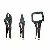 CCLIFE Gripzangen Set Langbeck Zange gebogene Backen C-Verschlusszange