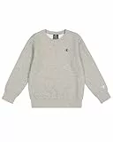 Champion Jungen Legacy Basics B-Ultralight Powerblend Fleece Crewneck Sweatshirt, Helles Heather Grey, 146