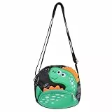 VALICLUD Kinder Umhängetasche Mini Crossbody Bag Dinosaurier Cartoon Leichte Kleine Tasche Für Jungen Zum Wandern Reisen 6.1X5.5X2 Zoll