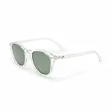 Le Specs BANDWAGON CRYSTAL CLEAR - Polarisierte Sonnenbrille für Damen und Herren Runde Rahmenform mit hohem UV-Schutz LSP2102342