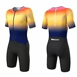 Lo.gas Herren Pro Trisuit Kurzarm Triathlonanzug für Rennen und Triathlon-Wettkämpfe -Triathlon-Anzug für Herren Orange 1 Medium