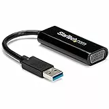 StarTech.com USB 3.0 zu VGA Adapter, Schlankes USB VGA Monitor Konverter für Windows (macOS/ChromeOS/Linux nicht unterstützt)
