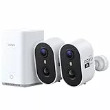 aosu 2K Überwachungskamera Aussen Akku 2er-Kit mit Aosubase 2.0 Kein ABO Nötig 32GB Lokal Speicher Kabellose Kamera Überwachug Aussen PIR Bewegungssensor Licht Tonalarm 2-Wege-Audio Farb-Nachtsicht