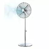 Cecotec Standventilator EnergySilence 620 Retrostyle. 50 W, Chrom-Finish, 16 Zoll Durchmesser mit 4 Flügeln, 3 Geschwindigkeiten, Oszillation, höhenverstellbar, maximale Sicherheit