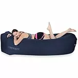 SHENKEY Aufblasbares Sofa,Luftsofa-Hängematte mit Wasserdichtem und Auslaufsicherem Design - Perfekte Tragbare Aufblasbare Couch für Garten, Seeufer, Strand, Camping und Musikfestivals (Tibetaner)