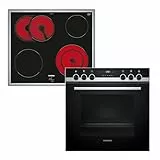 Siemens EQ521KA11, Einbauherd-Set, Made in Germany, Bestehend aus HE517GBS3 Herd, 60 x 60 cm, 3D Heißluft, Hydrolyse & EA64RGNA1E Elektrokochfeld, Bräterzone, powerBoost, Edelstahl Rahmen
