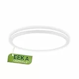 BRILONER - LED Deckenlampe mit EEK A Lichtquelle, 11W, 2400lm, flach, indirektes Licht, LED Panel, Lampe, Deckenleuchte, Wohnzimmerlampe, Küchenlampe, Flurlampe, 29x3 cm, Weiß
