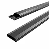 conecto Kabelkanal aus Kunststoff zum Kleben oder Schrauben inkl. 3M Klebeband, 50 cm, schwarz