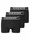 Schiesser Herren 3 PACK Boxershorts Bio Baumwolle Multipack - 95/5 Organic, schwarz_173983, 5/ M