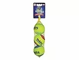 Nobby Tennisball mit Squeaker, M: 6,5 cm, 1 Netz (1 x 3 Stück)