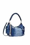 Desigual Damen 25SAXD28 Bag_Half Logo, Blue