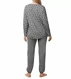 Triumph Damen Endless Comfort Pk Lsl Pajama Set, Dark Grey Melange, 46 EU