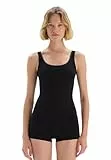 Dagi Women's Basic Cotton Tanktop T-Shirt, Black, 40