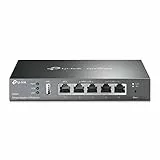 TP-Link ER605 Omada Gigabit VPN Router, Bis zu 3 Ethernet-WAN-Ports, Mobilfunknetzanbindung via USB, IPSec/PPTP/L2TP VPN Over IPSec/SSL Protokolle