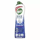 Viss Max Power Scheuermilch Pure White Reinigungsmittel mit Aktivbleiche entfernt Verfärbungen für ein strahlendes Weiß 500 ml