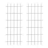 Relaxdays Rankgitter 2er Set, Garten, HB 150x60 cm, Rankhilfe Kletterpflanzen, freistehend, zum Stecken, Metall, schwarz