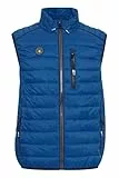 FQ1924 FQVinncent Herren Weste Steppweste Outdoor Weste mit Reißverschlusstaschen Brusttasche Label-Details Regular fit, Größe:XL, Farbe:Nautical Blue (194050)
