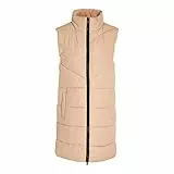 Noisy may Damen Winter Weste NMDALCON Lange wattierte Puffer Stepp Jacke mit Zip ohne Ärmel