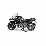 siku 1399, BMW R 1250 GS LCI, Spielzeug-Motorrad, Metall/Kunststoff, Schwarz/Silber, Beweglicher Lenker und Ständer, Gummireifen