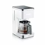 GRAEF. Filterkaffeemaschine FK401 Weiß mit Warmhaltefunktion, Vorbrühfunktion, klarer Wasserstandsanzeige, 10-Tassen-Volumen, aromafördernde Brühtechnik, 1,25 L Kapazität