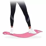 Relaxdays Twist Board, handliches Balance Board für Ganzkörpertraining, belastbares XL Workout Board bis 150 kg, pink