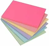 6 Pack Haftnotizen Groß, XXL Selbstklebende Klebezettel 203 x 152mm Sticky Notes Pastell, Groß Notizzettel zum Erinnerung/Checkliste für Büro, Studie, Hause (50 Blatt pro Block)
