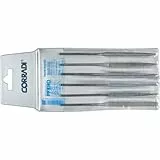 PFERD TOOLS CORRADI-Nadelraspel-Set, 6-teilig, Schweizer Raspelhieb 2, 140mm, 12332144 – Für mittelfeine Raspelarbeiten in schwer zugänglichen Stellen