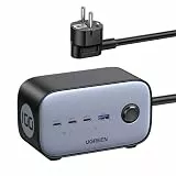 UGREEN DigiNest Cube 6 in 1 Steckdosenleiste USB 2 Steckdosen mit 100 W 4 Ports USB C und USB, Steckdosenleiste mit Schalter und 1,8 m Netzkabel