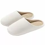 PAMEILA Hausschuhe Damen Herren Pantoffeln Frauen Pantoletten Bequeme Slippers Unisex Beige 40 EU