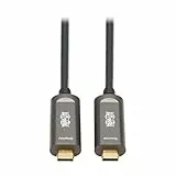 Tripp Lite U420F-15M-V USB-C-Faser, 4K @ 60 Hz, aktives optisches Kabel, USB 3.2, Stecker auf Stecker, schwarz, Plenum-bewertet für Wand- und Deckeninstallationen, 15 m