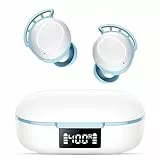 Kopfhörer Kabellos Bluetooth, Bluetooth Kopfhörer 5.3 In Ear Kopfhörer mit 4 ENC Noise Cancelling Mikrofon, 2024 Neue Kopfhörer Kabellos 60H Tiefer Bass, IPX8 Wasserdicht Ohrhörer Weiß