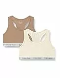 Calvin Klein Jeans Mädchen Bralette G80G800742 Bralette, Braun (Whitecapgray/Woodsmoke), 8-10 Jahre, Braun (Whitecapgray/Woodsmoke), 8-10 Jahre
