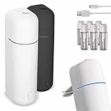 ONBEST Lufterfrischer - für ätherische Öle - Kabellos mit Akku - automatischer Start/Stop - Ultraschall Diffuser - inkl. 6 natürlicher Düfte - perfekt fürs Auto oder Innenraum (Weiß)