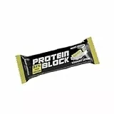 Best Body Nutrition Protein Block Bar Low Carb Proteinriegel mit 51% Eiweiß - High Protein Eiweißriegel ohne Zucker – ohne Aspartam - 90g Yoghurt Lemon mit weißer Schokolade