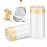 Zocipro 40 Stück Katzentoilettenbeutel, 79 x 45cm Katzenklo Beutel xl mit Zugbändern, Reißfeste Katzenklo Tüten, Katzentoiletteneinlagen für mittelgroße Hauskatzen, Beutel Katzentoilette