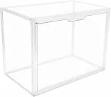 GUDEMAY Transparente stapelbare Kunststoffboxen mit magnetischem Verschluss - Staubdichte Aufbewahrung Vitrine Schaukasten Ideal für Figur, Bücher, Kosmetik, Schuhe und Handtaschen