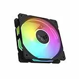 ASUS TUF Gaming TR120 ARGB Standard Blade Black Gehäuselüfter Single Pack (120mm PWM PC Lüfter, 2000 rpm, 3,3 mm H2O, 77,4 CFM Luftstrom, 16 einzeln adressierbare RGB-LEDs, schwarz)