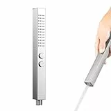 ACEFY Duschkopf wassersparend Dual Function Mode Handbrause Stabhandbrause mit Anti-kalk Dusen Duschbrause massiv Messing Verchromt