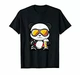 Ski Panda mit Bier | Lustiger Party-Comic T-Shirt