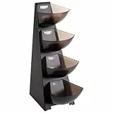 APS 11414 Multi-Rack, Küchenregal, Gestell aus 18/0 Edelstahl, Portionsschütte aus Kunststoff, Portionsspender, Volumen pro Schütte 1 Liter Inhalt, 4-stufig