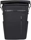 Tommy Hilfiger Herren Rucksack Rolltop Backpack mit Laptop-Fach, Schwarz (Black), Einheitsgröße
