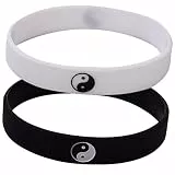 STOBOK 2 Stück-pack Armband Herren Gummi aus Silikon mit Yin Yang Motiv Langlebig und Leicht zu Verschmutzen für Besondere Anlässe und Partys