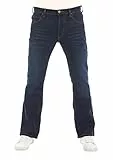 Lee Jeans Herren Stretch Bootcut Denver Jeanshose Hose Denim w34, Farbe: Dark Blue Elko, Größe: 34W / 32L