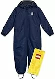 Kabooki Lego Schneeanzug Kinder 134 Dunkle Navy | Wasser- und Winddichter Schneeanzug Für Jungen und Mädchen | Warm Winteranzug Kinder